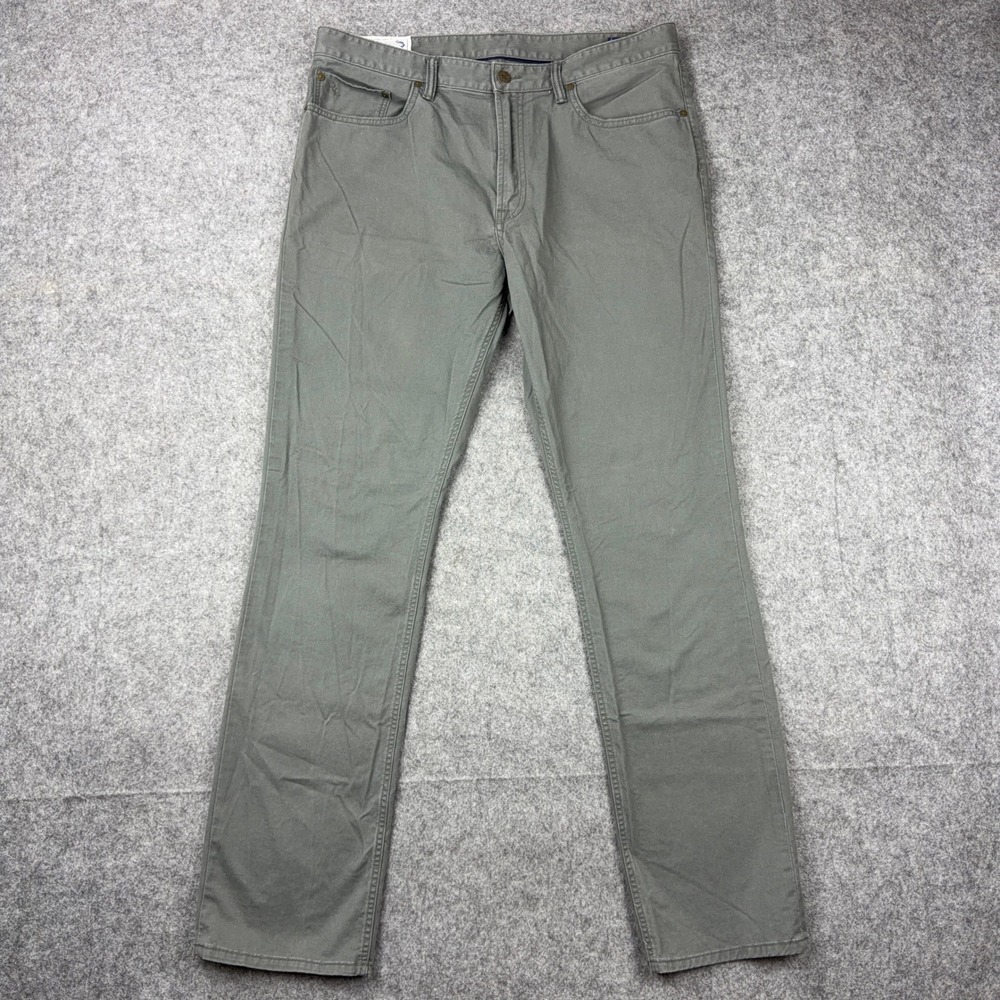 Polo Ralph Lauren Pants Men 36x34 Gray Varick Slim Straight Stretch Chino Casual
